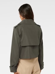 Forever New Green Ellie Petite Cropped Trench Coat - Image 2 of 4