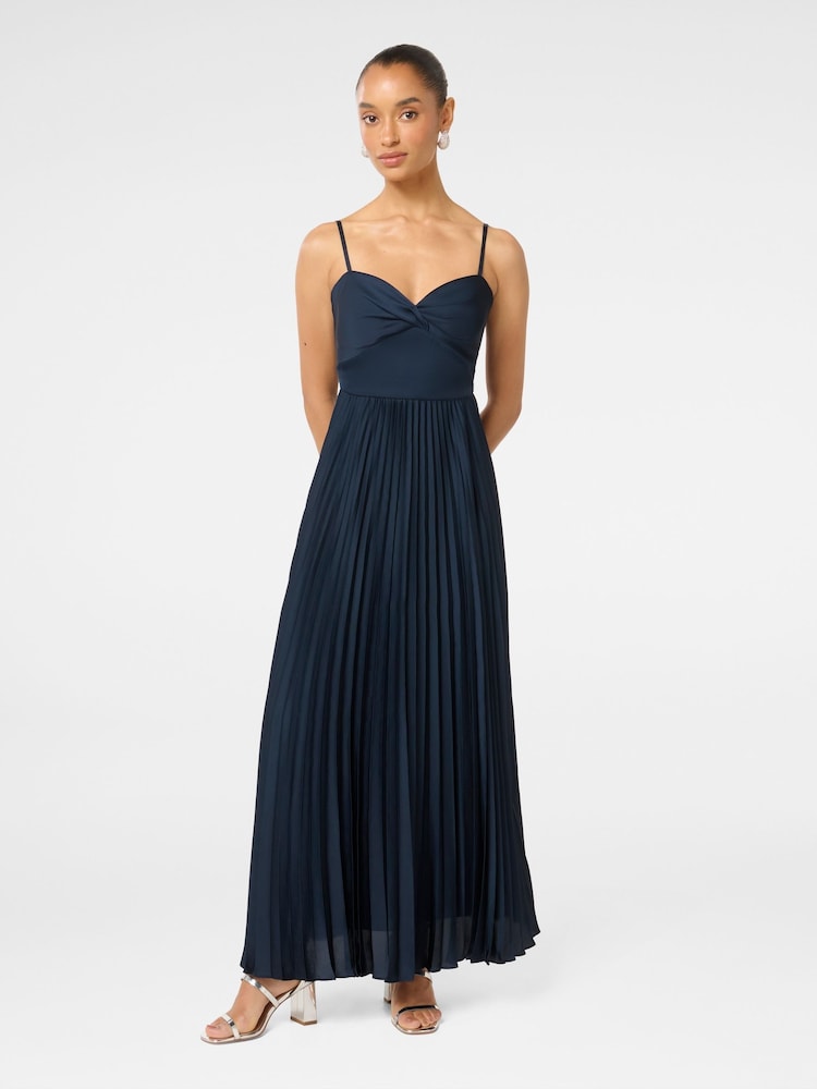 Forever New Blue Chloe Petite Pleated Maxi Dress - Image 1 of 3