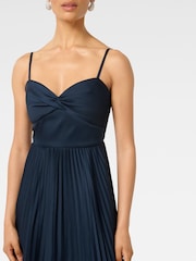 Forever New Blue Chloe Petite Pleated Maxi Dress - Image 3 of 3
