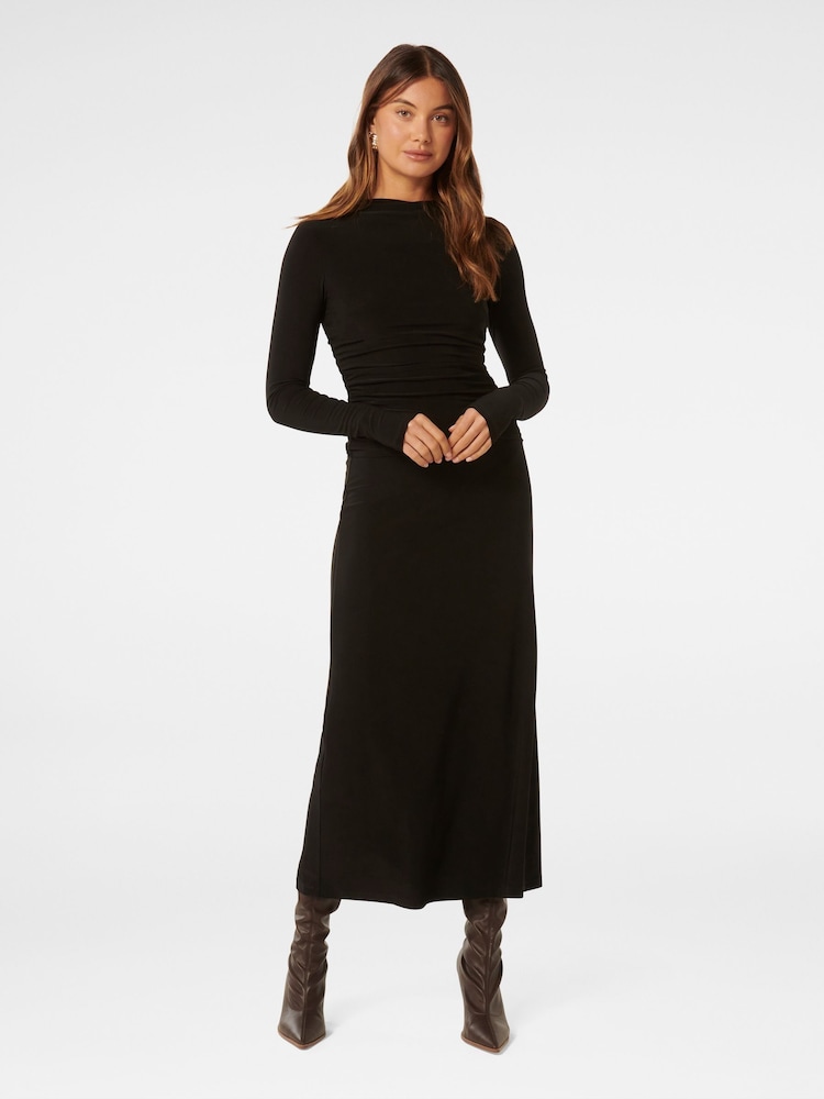 Forever New Black Kiera Long Sleeves Midi Dress - Image 3 of 3 Forever New Black Kiera Long Sleeves Midi Dress - Image 3 of 3