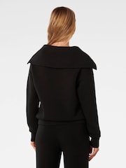 Forever New Black Tiana Loungewear Zip Front Sweatshirt - Image 2 of 4