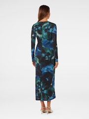 Forever New Blue Loretta Ruched Jersey Midi Dress - Image 2 of 3