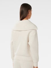 Forever New White Tiana Loungewear Zip Front Sweatshirt - Image 2 of 4