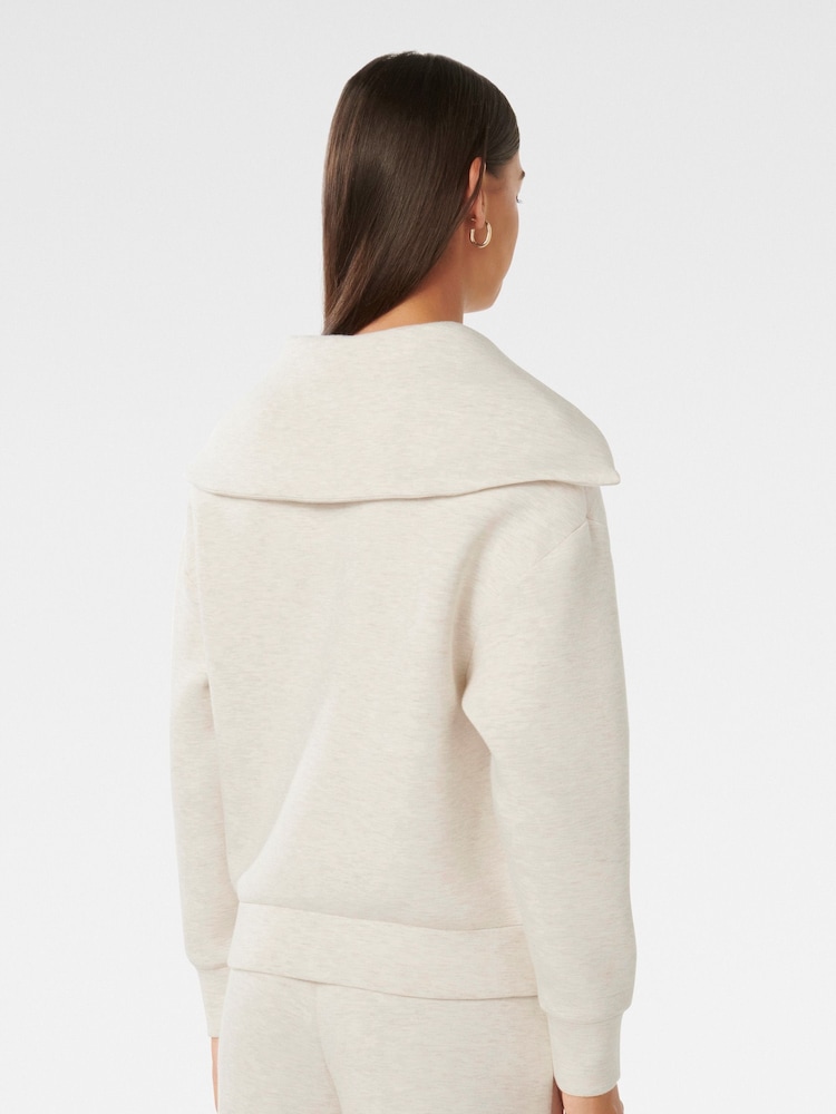 Forever New White Tiana Loungewear Zip Front Sweatshirt - Image 2 of 4