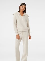 Forever New White Tiana Loungewear Zip Front Sweatshirt - Image 4 of 4