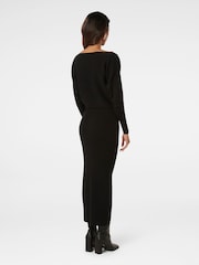 Forever New Black Ciara Petite Tipped Midi Dress - Image 2 of 3