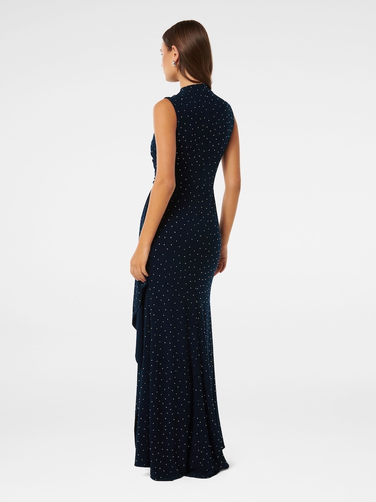 Forever New Blue Naomi Heat Seal Maxi Dress - Image 2 of 3