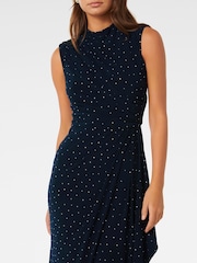 Forever New Blue Naomi Heat Seal Maxi Dress - Image 3 of 3