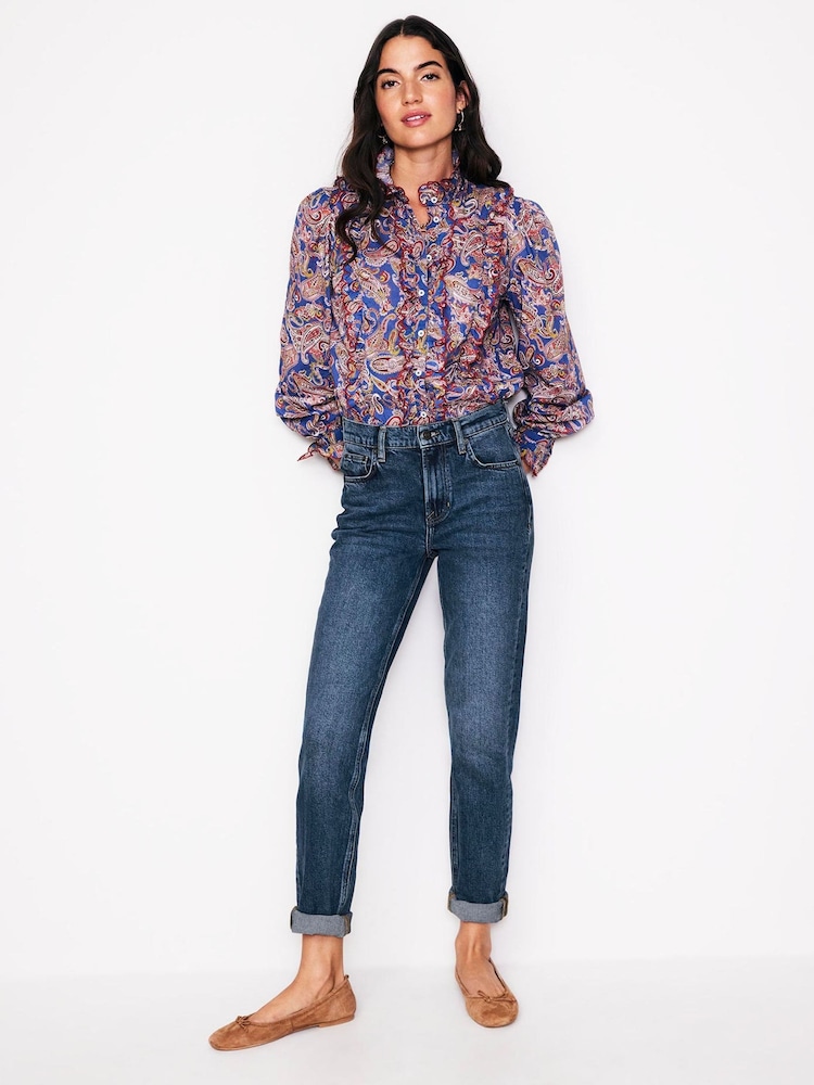 Boden Navy Blue Girlfriend Jeans - Image 3 of 6