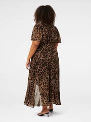 Forever New Brown Olivia Curve Wrap Midi Dress - Image 2 of 3