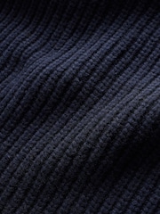 Armor Lux Navy Blue Quarter Zip Fisherman Knit Jumper - Image 9 of 9