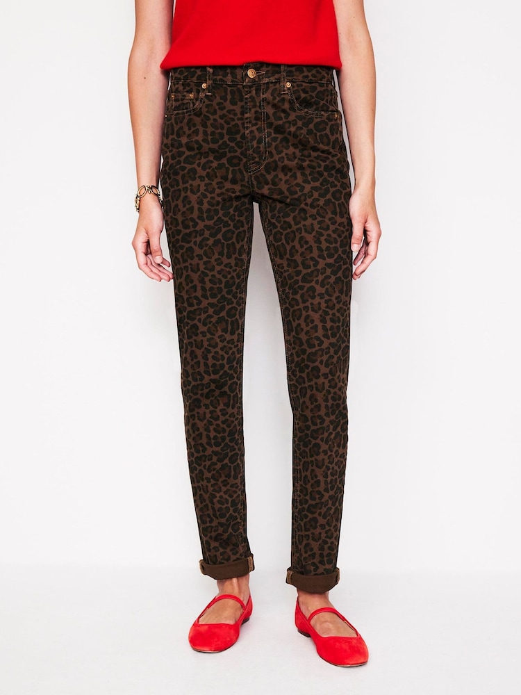 Vaqueros girlfriend con diseño de leopardo de Boden - Imagen 1 de 7