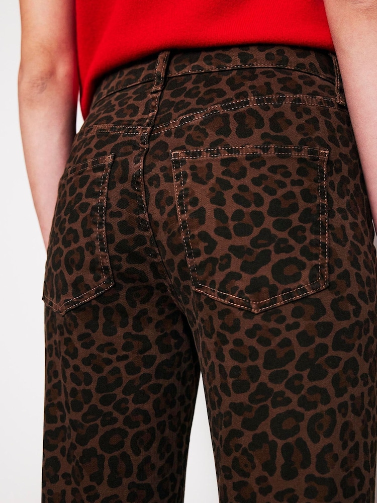 Boden Brown Leopard Girlfriend Jeans - Image 5 of 7