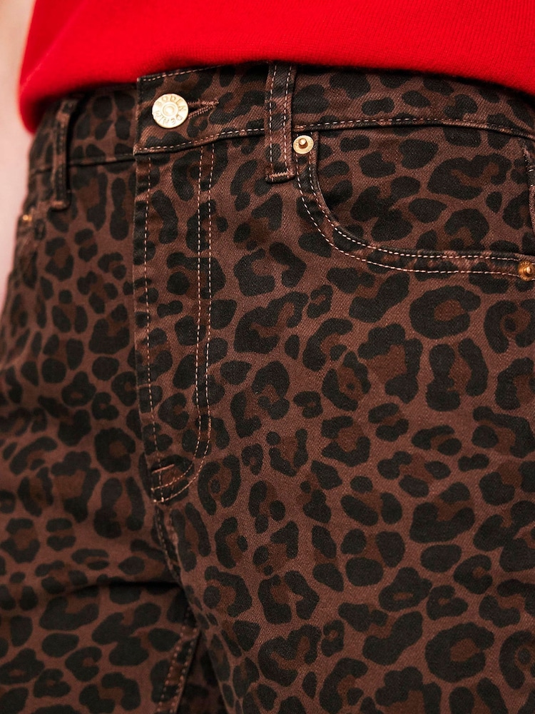 Boden Brown Leopard Girlfriend Jeans - Image 6 of 7