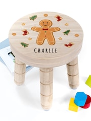 Christmas Gingerbread Wooden Stool by Treat Republic - Image 3 of 4