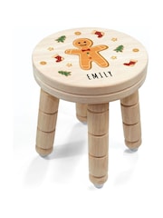 Christmas Gingerbread Wooden Stool by Treat Republic - Image 4 of 4