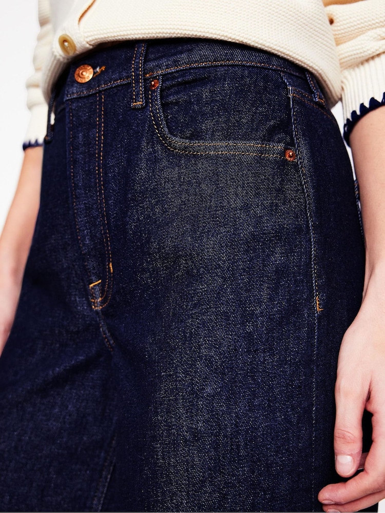 Boden Blue High Rise Wide Leg Jeans - Image 4 of 7