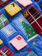 Boden Green Advent Calendar Christmas Festive 100% Cotton Sweatshirt - Image 3 of 3