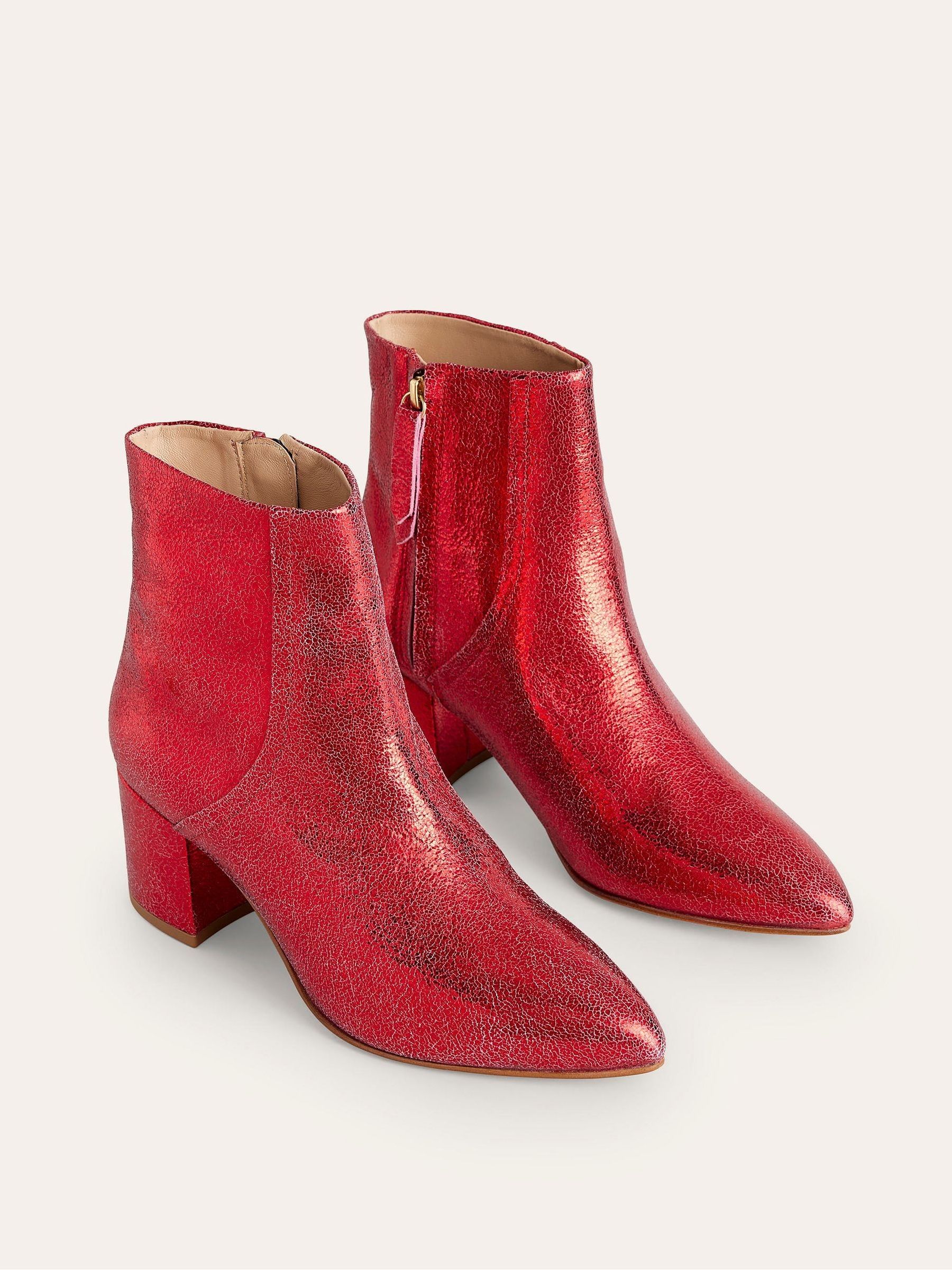 Boden red boots online