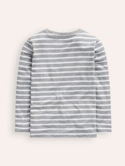 Boden Grey Lift-The-Flap Pumpkin Digger 100% Cotton T-Shirt - Image 2 of 3