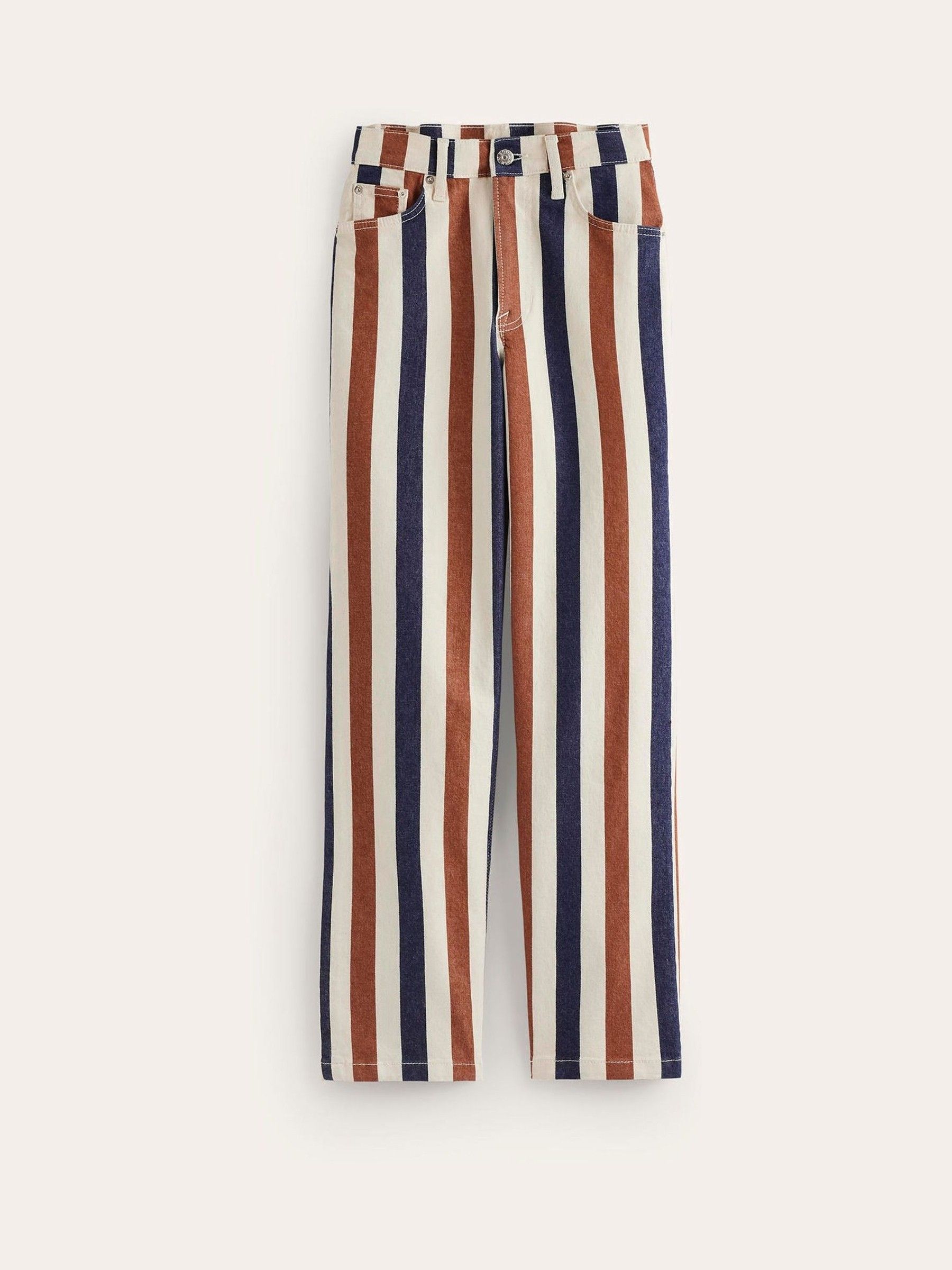 Striped jeans pants clearance