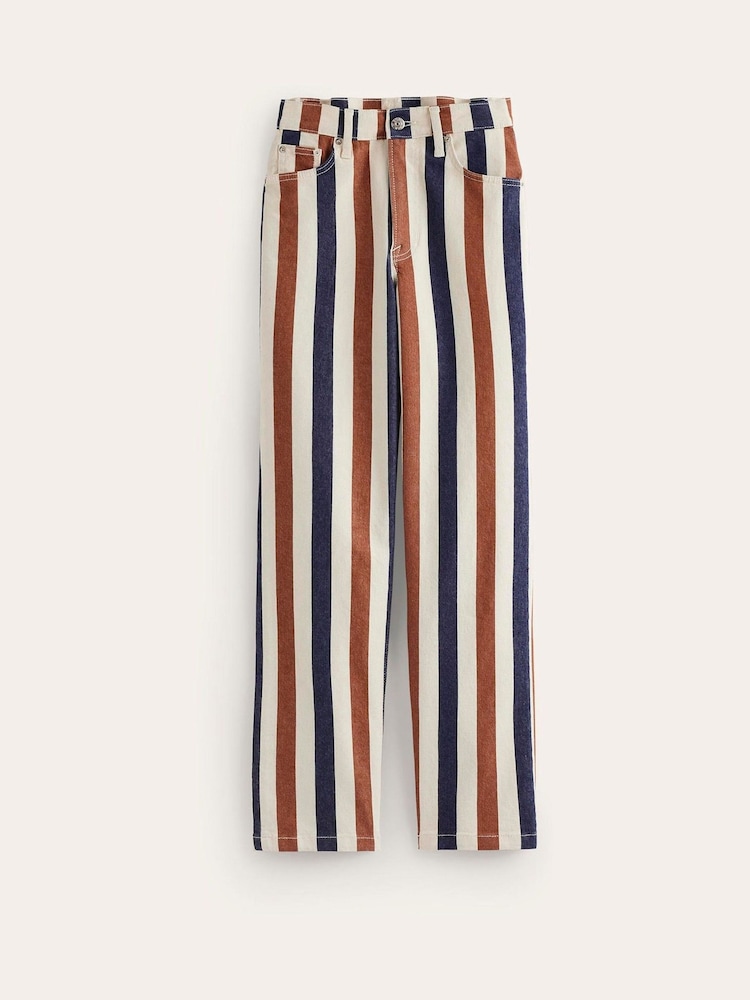 Boden Brown Striped Jeans - Image 6 of 6