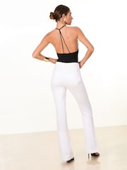 Lipsy White Glam Flare Leg Jeans - Image 2 of 5