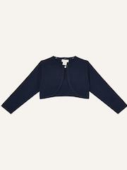 Monsoon Blue Baby Fluffy Collar Super-Soft Cardigan - Image 3 of 4