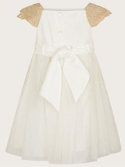 Monsoon Gold Estella Embroidered Tulle Dress - Image 4 of 5