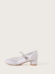 Monsoon Silver Annabelle Mesh Glitter Shoes - Image 2 of 3