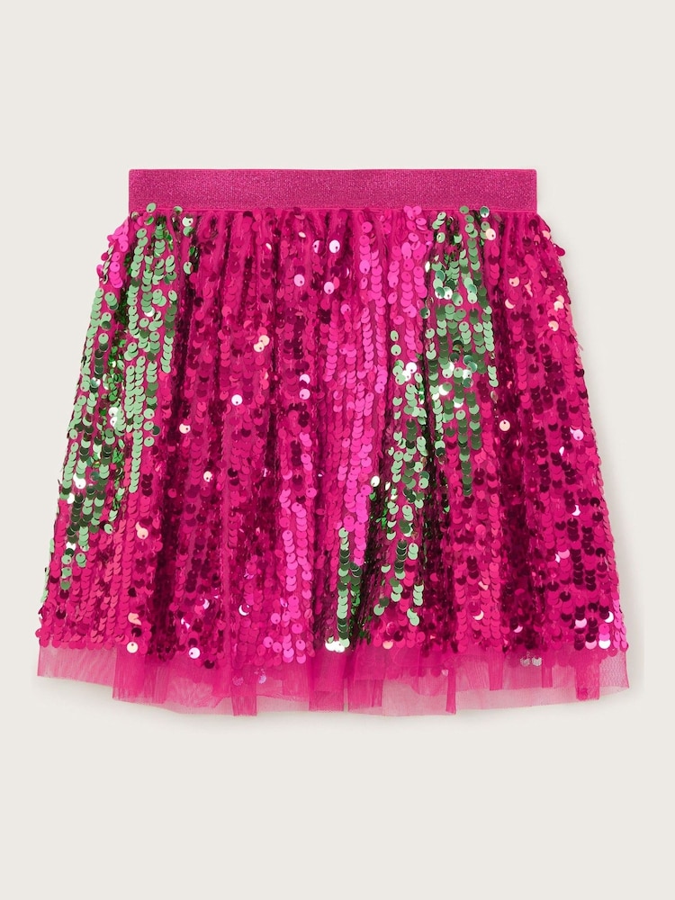 Monsoon Pink Sequin Tulle Skirt - Image 2 of 4