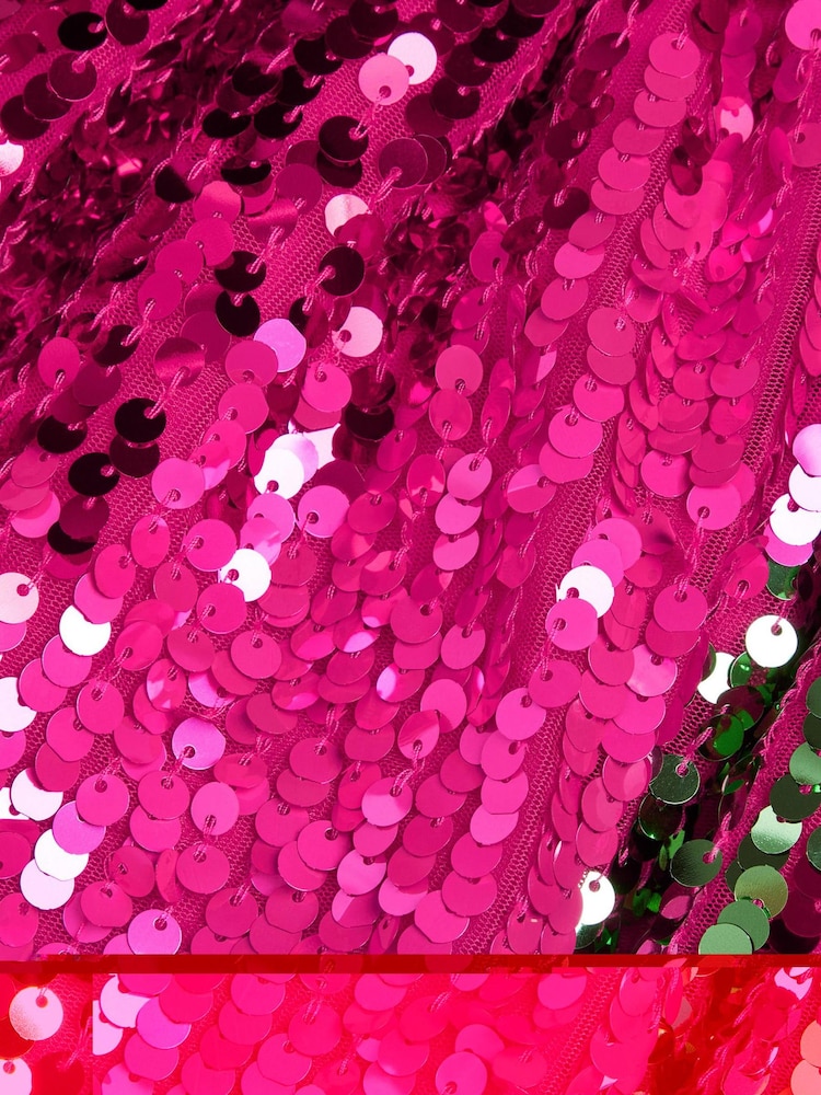Monsoon Pink Sequin Tulle Skirt - Image 4 of 4