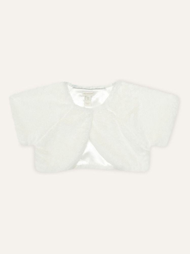 Monsoon Natural Faux Fur Shrug - Image 1 of 3 Monsoon Natural Faux Fur Shrug - Image 1 of 3