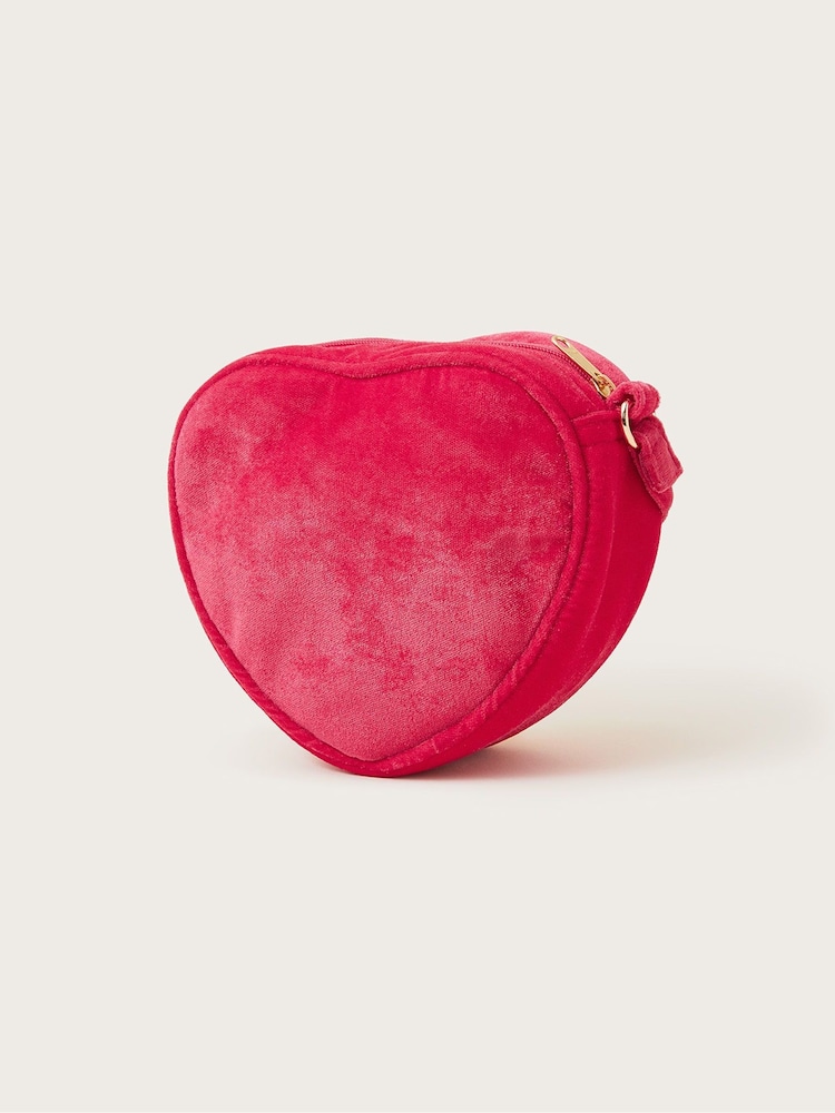 Monsoon Red Enchanted Reindeer Velvet Heart Bag - Image 2 of 3