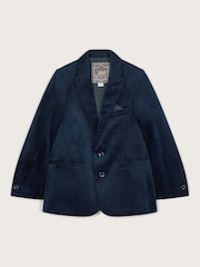 Monsoon Blue Velvet Suit Blazer - Image 1 of 3