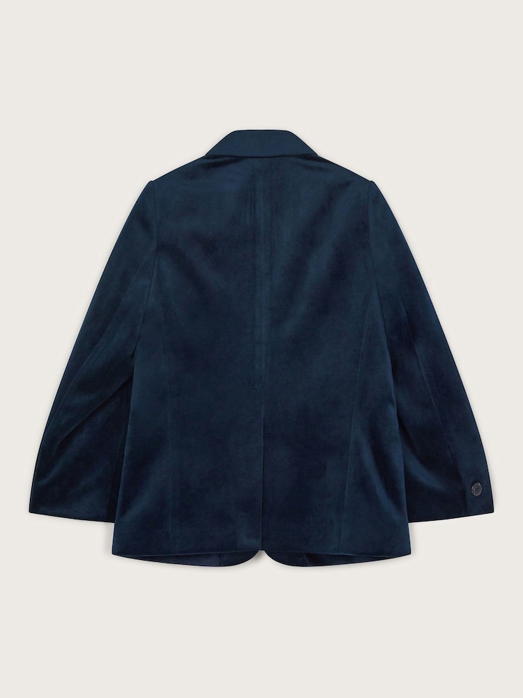 Monsoon Blue Velvet Suit Blazer - Image 2 of 3