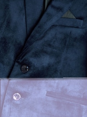 Monsoon Blue Velvet Suit Blazer - Image 3 of 3