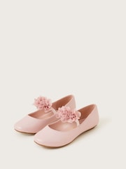 Monsoon Pink Corsage Strap Ballet Flats - Image 1 of 3