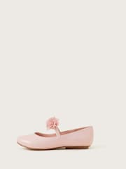 Monsoon Pink Corsage Strap Ballet Flats - Image 2 of 3