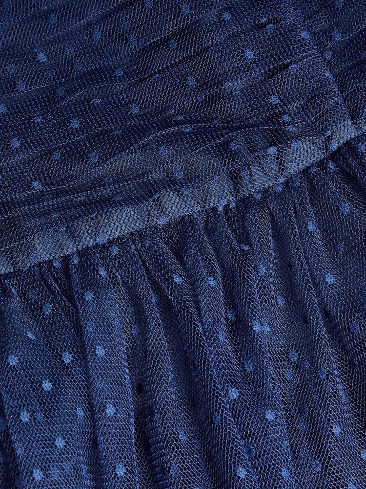 Monsoon Blue Inga Spot Tulle Prom Dress - Image 3 of 3