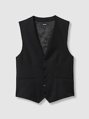 Zwart - Reiss Aspire Slim-Fit Wool Suit Waistcoat - Image 2 of 7