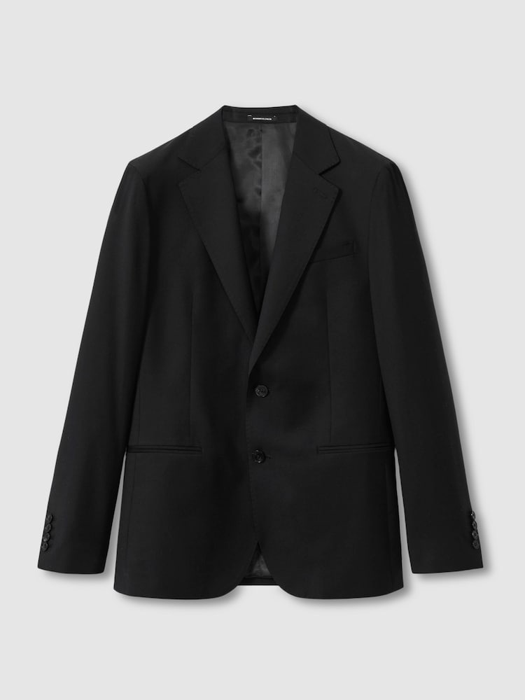 Zwart - Reiss Aspire Slim-Fit Single Breasted Wool Suit Jacket - Image 3 of 11