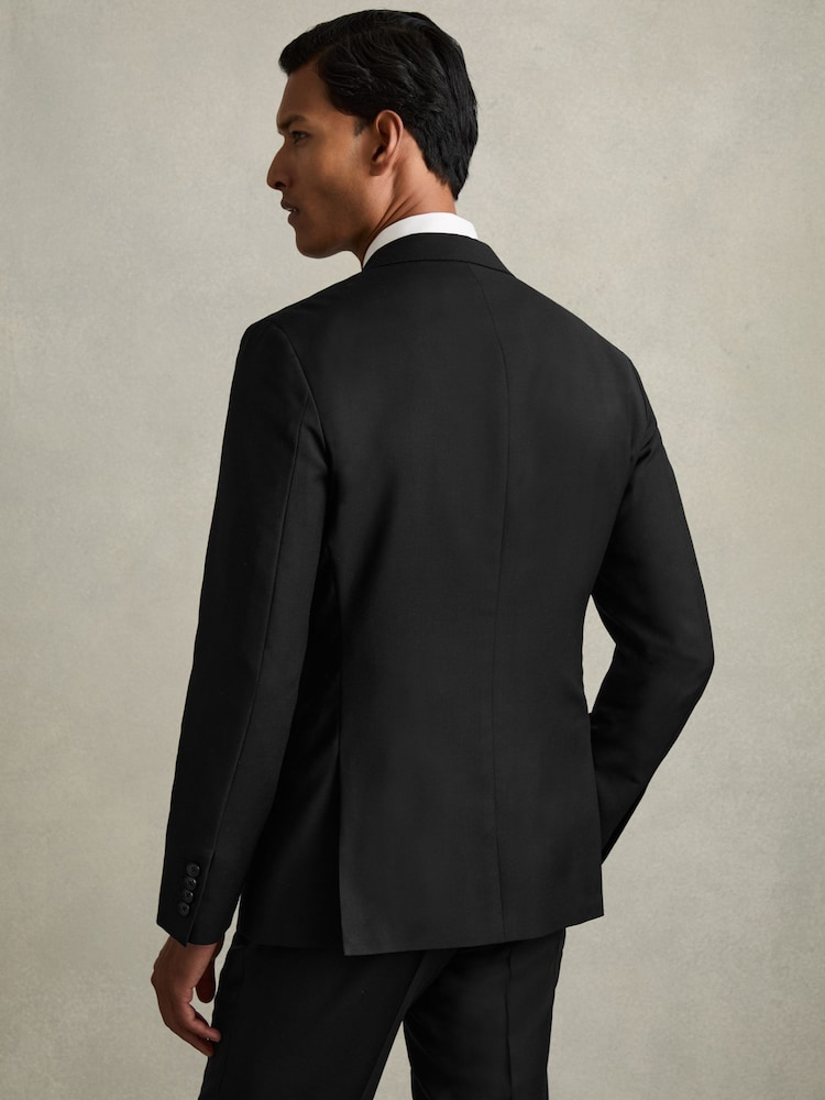 Zwart - Reiss Aspire Slim-Fit Single Breasted Wool Suit Jacket - Image 6 of 11