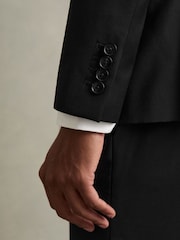 Zwart - Reiss Aspire Slim-Fit Single Breasted Wool Suit Jacket - Image 7 of 11