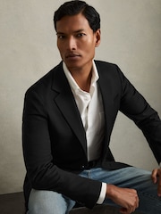 Zwart - Reiss Aspire Slim-Fit Single Breasted Wool Suit Jacket - Image 8 of 11