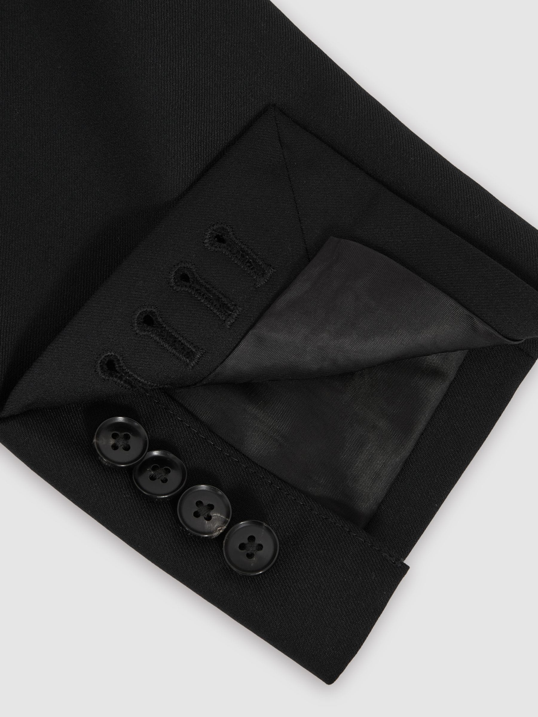 Buy Reiss Black Aspire Slim-Fit Single Breasted Wool Suit