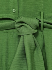 Reiss Green Millie Belted Beach Cover-Up Playsuit - Image 7 of 7