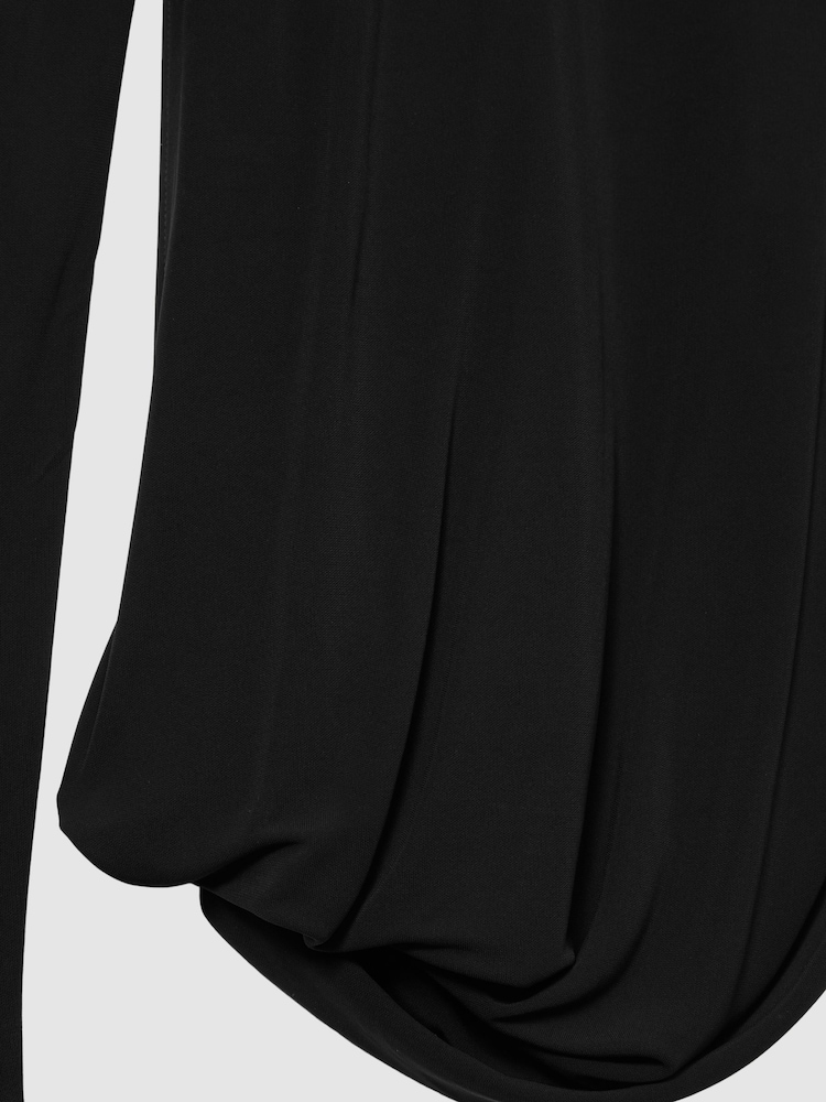 Reiss Black Ellie Draped-Jersey Top - Image 5 of 5 Reiss Black Ellie Draped-Jersey Top - Image 5 of 5