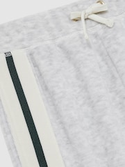 Reiss Grey Chance 9-13 yrs Velour Side-Stripe Tracksuit Joggers - Image 5 of 5