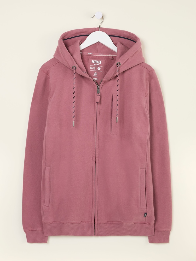 FatFace Brooke Heather Purple Zip Through Hoodie - Image 5 of 5